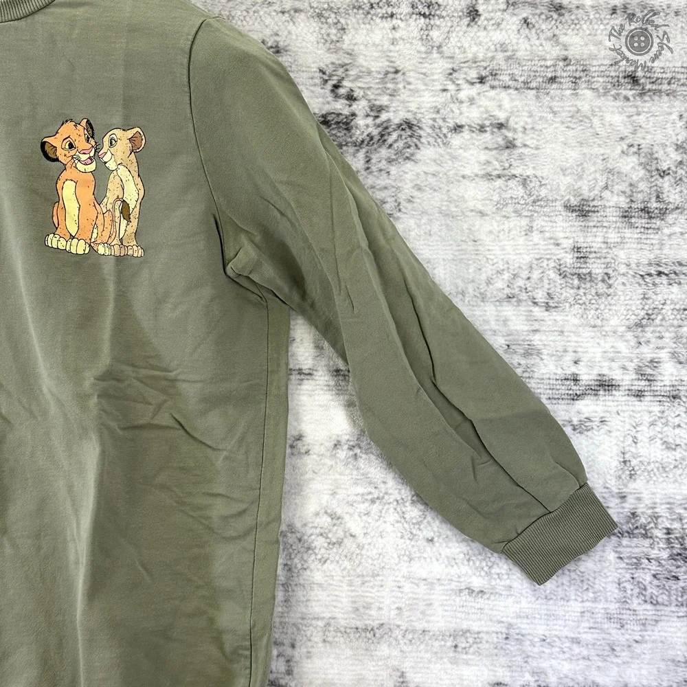 Vintage Disney Lion King Nightshirt Girls Medium Olive 90s Simba Sleep Shirt LCW - Picture 4 of 9